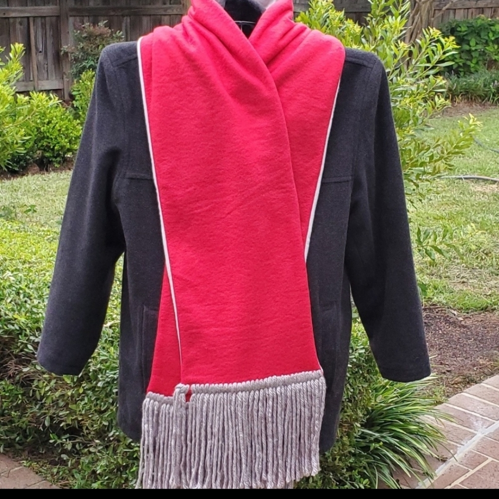 Handmade-Double-Sided-EXTRA LONG MALE OR FEMALE FLEECE SCARF.